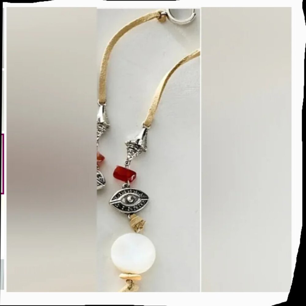 Free People “Treasure Dangles” – Mother of Pearl – Boho Luxe Earrings – Like New - Picture 3 of 9